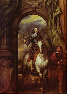 Equestrian Portrait Of Charles I, King Of England With Seignior De St. Antoine - Art Print Art Print - Equestrian Portrait Of Charles I, King Of England With Seignior De St. Antoine