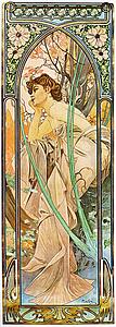 Mucha Art Print - Evening Reverie