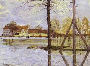 Art Print - Ferry To The Ile-De-La-Loge - Flood