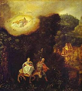 Art Print - Flight Into Egypt. Detail