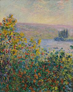 Monet Flowers Art Print - Flower Beds At Vétheuil