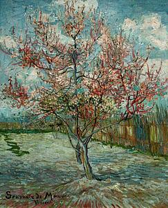 Peaches Art Print - Flowering Peach Tree (Memory Of Mauve)