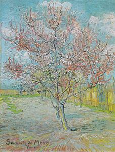 Peaches Art Print - Flowering Peach Tree (Memory Of Mauve)