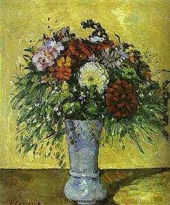 Art Print - Flowers In A Blue Vase
