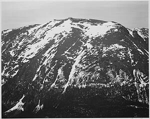 Full View Of Mountain Art Print - Full View Of Barren Mountain Side With Snow, "in Rocky Mountain National Park, " Colorado. Photographs Of National Parks And Monuments, Compiled 1941 - 1942, Documenting The Period Ca. 1933 - 1942.