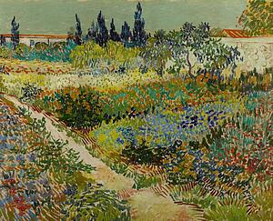 Flower Art Print - Garden At Arles / Flowering Garden With Path