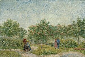 Loves Art Print - Garden In Montmarte With Lovers