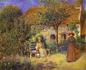Garden Scene In Britanny - Art Print Art Print - Garden Scene In Britanny