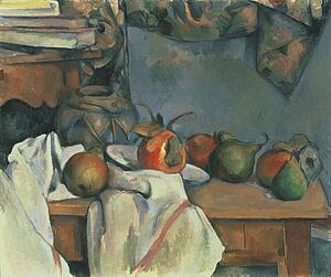 Pots Art Print - Ginger Pot With Pomegranate And Pears