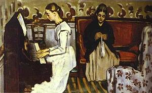 Art Print - Girl At The Piano (Overture To Tannhäuser). Portrait Of The Artist's Sister And Mother
