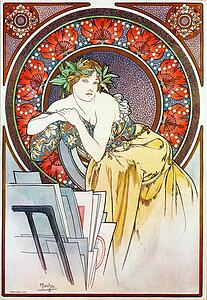 Girl Art Print - Girl With Easel