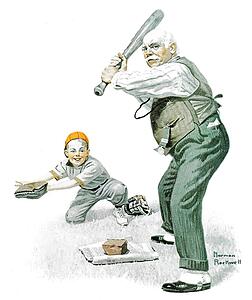 Plates Art Print - Gramps At The Plate