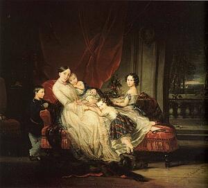 Grand Duchess Maria Nikolaevna With Her Children - Art Print Art Print - Grand Duchess Maria Nikolaevna With Her Children