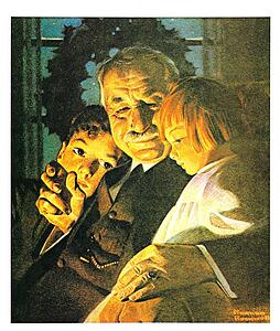 Grandpa Art Print - Grandpa And Children