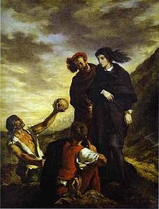 Art Print - Hamlet And Horatio In The Graveyard