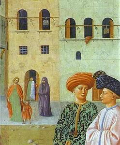 Art Print - Healing Of A Cripple And The Raising Of Tabitha. Detail