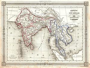 Par Art Print - Hindoustan Ou Inde En Deca Du Gange Et Inde Transgangetique Par V. Levasseur Geographe.