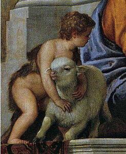 Holy Family With Saint John The Baptist, Saint Abthony Abbot, And Saint Catherine. Detail - Art Print Art Print - Holy Family With Saint John The Baptist, Saint Abthony Abbot, And Saint Catherine. Detail