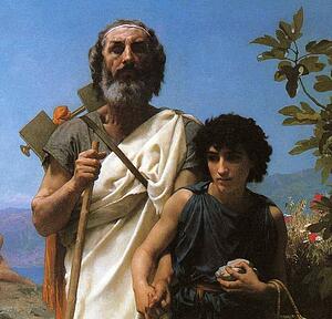 Homer And His Guide. Detail - Art Print Art Print - Homer And His Guide. Detail
