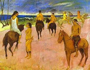 Art Print - Horsemen On The Beach