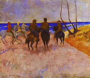 Art Print - Horsemen On The Beach