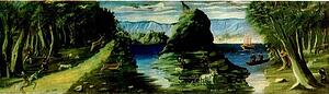 Hunting Scene With A View Of The Black Sea - Art Print Art Print - Hunting Scene With A View Of The Black Sea