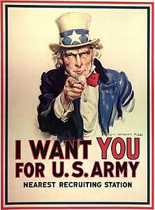 For Art Print - I Want You For The U. S. Army - Nearest Recruiting Station