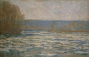 Up Art Print - Ice Breaking Up On The Seine Near Bennecourt
