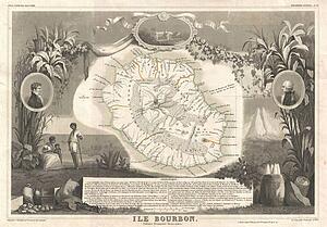 Colonie Art Print - Ile Bourbon. Colonie Francaise (Ocean Indien. )