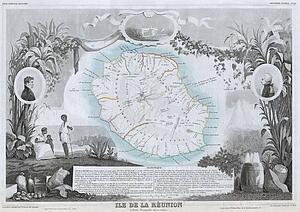 Island Art Print - Ile De La Reunion Colonie Francaise (Ocean Indien)
