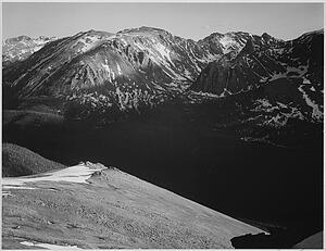 Shadowed Art Print - In Rocky Mountain National Park, Colorado, Panorama Of Barren Mountains And Shadowed Valley. Photographs Of National Parks And Monuments, Compiled 1941 - 1942, Documenting The Period Ca. 1933 - 1942.