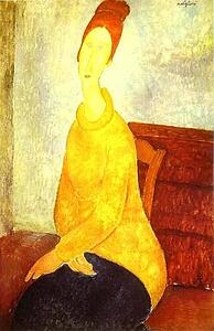 Jeanne Hébuterne In A Yellow Sweater - Art Print Art Print - Jeanne Hébuterne In A Yellow Sweater
