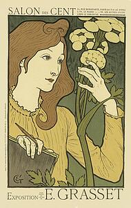 Center Art Print - L' "exposition E. Grasset" Au Salon Des Cent.