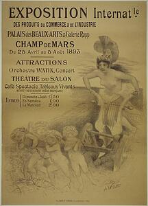 Adolphe Willette Art Print - L' "exposition Internationale Des Produits Du Commerce Et De L'industrie", Au Champ De Mars.