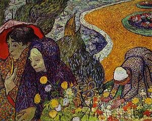 Ladies Of Arles (Reminiscence Of The Garden At Etten) - Art Print Art Print - Ladies Of Arles (Reminiscence Of The Garden At Etten)