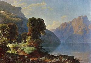 Landscape: Mountain View - Art Print Art Print - Landscape: Mountain View
