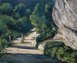 Landscape Art Print - Landscape. Road With Trees In Rocky Mountains