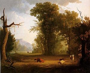 Landscape With Cattle - Art Print Art Print - Landscape With Cattle