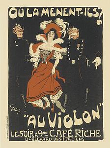 Ou Art Print - Le Café Riche, "où La Mènent-Ils? Au Violon".