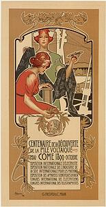 Adolfo Hohenstein Art Print - Le "centenaire De La Découverte De La Pile Voltaïque".