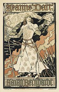 Eugène Grasset Art Print - Le Théâtre De La Renaissance: "jeanne D'arc".