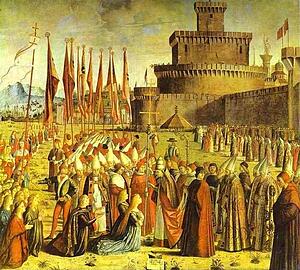 Legend Of St. Ursula: The Meeting With The Pope - Art Print Art Print - Legend Of St. Ursula: The Meeting With The Pope