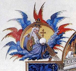 Les Trä�s Riches Heures Du Duc De Berry. Coronation Of Mary. Detail - Art Print Art Print - Les Trä�s Riches Heures Du Duc De Berry. Coronation Of Mary. Detail