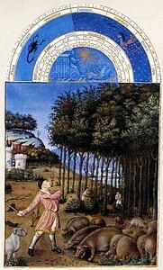 Les Trä�s Riches Heures Du Duc De Berry. November - Art Print Art Print - Les Trä�s Riches Heures Du Duc De Berry. November
