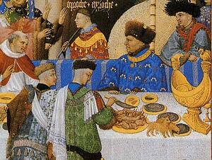 Les Trä�s Riches Heures Du Duc De Berry. January. A New Year's Day Feast Including Jean De Berry. Detail - Art Print Art Print - Les Trä�s Riches Heures Du Duc De Berry. January. A New Year's Day Feast Including Jean De Berry. Detail