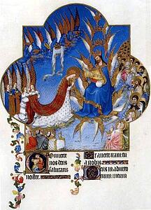 Les Trä�s Riches Heures Du Duc De Berry. Coronation Of Mary - Art Print Art Print - Les Trä�s Riches Heures Du Duc De Berry. Coronation Of Mary