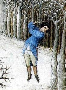 Les Trä�s Riches Heures Du Duc De Berry. February. Detail - Art Print Art Print - Les Trä�s Riches Heures Du Duc De Berry. February. Detail
