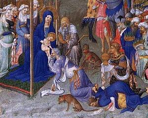 Les Trä�s Riches Heures Du Duc De Berry. Adoration Of The Magi. Detail - Art Print Art Print - Les Trä�s Riches Heures Du Duc De Berry. Adoration Of The Magi. Detail