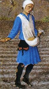 Les Trä�s Riches Heures Du Duc De Berry. October. Louvre Palace. Detail - Art Print Art Print - Les Trä�s Riches Heures Du Duc De Berry. October. Louvre Palace. Detail