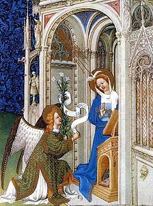 Les Trä�s Riches Heures Du Duc De Berry. Coronation Of Mary. Detail - Art Print Art Print - Les Trä�s Riches Heures Du Duc De Berry. Coronation Of Mary. Detail